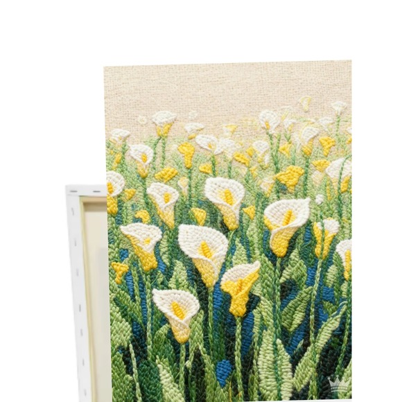 Royal Ink Smith Calla Lily Floral Textured Canvas Print Wall Art 12x16 NEW - Picture 3 of 5